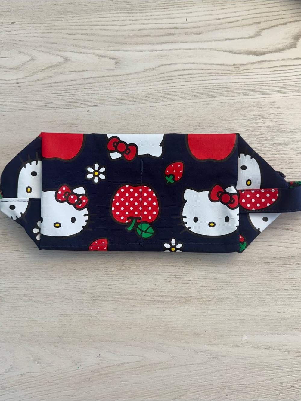 Baggu Hello Kitty Navy Dopp Kit with Strawberry Print. NWT